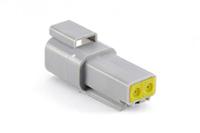at04-2p-rd01 Amphenol Industrial, AT Automotive Connector Socket Grey Cable Mount 2 Way, Crimp Termination AT04-2P-RD01