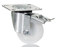 18762-fr LAG Braked Swivel Castor Wheel, 120kg Capacity, 80mm Wheel
