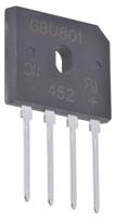 gbu801 Diodes Inc Bridge Rectifier, 8A, 100V, 4-Pin