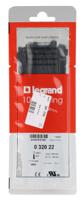 0-320-22 Legrand Cable Tie, 180mm x 4.6 mm, Black Nylon, Pk-100