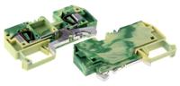 282-907 WAGO  282 Series Green/Yellow, 6mm², Single-Level, Cage Clamp Termination