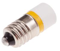 204-805 RS PRO Yellow LED Indicator Lamp, 24V ac/dc, E10 Base, 10mm Diameter, 630mcd