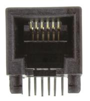 95501-2661 Molex 95501 Series Female RJ12 Connector, Through Hole, UTP Shield Right Angle 6P/6C -Way