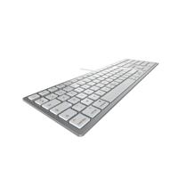 jk-1620fr-1 Cherry CHERRY KC 6000 C SLIM Wired USB Mac Keyboard, AZERTY (France), Silver/White