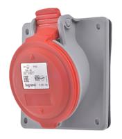 5-551-88 Legrand, P17 Tempra Pro IP44 Red Panel Mount 3P + E Industrial Power Socket, Rated At 16A, 415 V