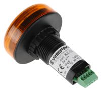 45030055 Werma 450 Series Yellow Buzzer Beacon, 24 V dc, IP65, Panel Mount, 80dB at 1 Metre