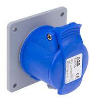 2cma193170r1000-216ru6 Amphenol Industrial, Easy & Safe IP44 Blue Panel Mount 2P + E Industrial Power Socket, Rated At 16A, 230 V