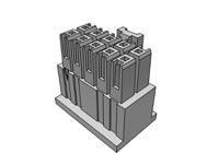ipd1-05-d Samtec, IPD1 Male Crimp Connector Housing, 2.54mm Pitch, 10 Way, 2 Row