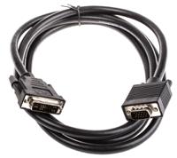 11045420-25 Roline, Male DVI-A to Male VGA Cable, 2mBlack sheath
