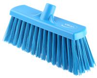 29153 Vikan Broom, Blue With PET Bristles for Food Industry, Wet Floors