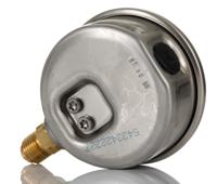 231-0195 RS PRO G 1/4 Analogue Pressure Gauge 250bar Bottom Entry 63mm Outside Diameter