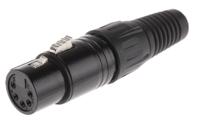 457-881 RS PRO Cable Mount XLR Connector, Female, 250 V ac, 5 Way, Silver Plating