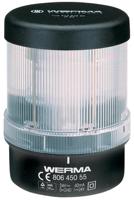 80645055 Werma 806 Series Clear Continuous lighting Beacon, 24 V, Base Mount/ Wall Mount, LED Bulb