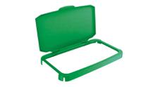 1800500020 Durable 510 x 285 x 73mm Green Plastic Waste Bin Lid for Durabin, 285mm