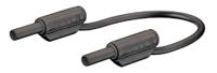 659179-100-21 Staubli 2 mm Connector Test Lead, 10A, 600V, Black, 1m Lead Length