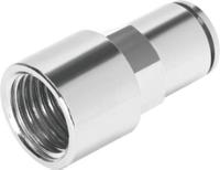 npqm-d-g14f-q6-p10 Festo Straight Threaded Adaptor, G 1/4 Female to Push In 6 mm, Threaded-to-Tube Connection Style, 558678