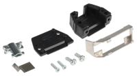 ds09s MH Connectors MHED Series Thermoplastic Angled, Straight D Sub Backshell, 9 Way, Strain Relief