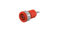 233070-22 Staubli Red Socket Banana Socket, 4 mm Connector, Screw Termination, 24A, 1kV, Nickel Plating
