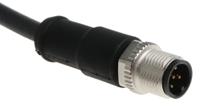 380301 Pilz Female 4 way M12 to Male 5 way M12 Sensor Actuator Cable, 0.1 m