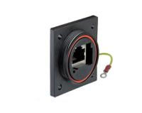 px0890e Bulgin PX0890 Series Female RJ45 Connector, Flange Mount, Cat6a Straight 1 Port