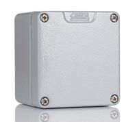 9104210 Rittal GA Series Cast Aluminium Wall Box, IP66, 80 mm x 75 mm x 57mm