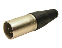 208-0613 RS PRO Cable Mount XLR Connector, Male, 4 Way, Silver Plating