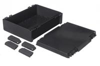96037664-b-273612-abs-7024 Bopla Bocube Series Graphite Grey ABS Enclosure, IP66, IP68, Light Grey Lid, 284 x 364 x 120mm