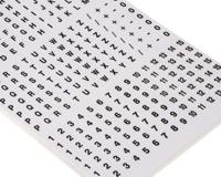 812-1537 RS PRO Adhesive Cable Markers, Black on White, Pre-printed "0 → 15; -; /; +; A → Z"