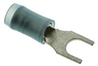 130531 TE Connectivity PIDG Insulated Crimp Spade Connector, 1mm² to 2.6mm², 16AWG to 14AWG, M4 (#8) Stud Size Nylon, Blue