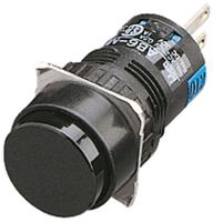 ab6m-m1p-b Idec Push Button Switch, Momentary, Panel Mount, 16.2mm Cutout, SPDT, 250V ac/dc, IP65