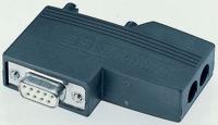 104-577 ERNI 104 9 Way Right Angle Cable Mount D-sub Connector Plug, 1.27mm Pitch