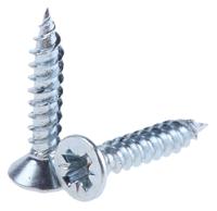 529-062 RS PRO Pozidriv Countersunk Steel Wood Screw, Bright Zinc Plated, No. 6 Thread, 3/4in Length