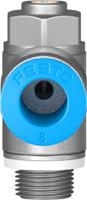 grlz-18-qs-8-d Festo GRLZ Series Tube Flow Regulator, 8mm Tube Inlet Port x G 1/8 Male Outlet Port, 193159