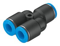 qsy-8 Festo QSY Series Y Tube-to-Tube Adaptor, Push In 8 mm to Push In 8 mm, Tube-to-Tube Connection Style, 153150