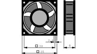 2552h ebm-papst Axial Fan, 5 V dc, dc Operation, 4.6m³/h, 0.5 → 0.7W, IP20, 25 x 25 x 8mm