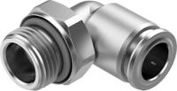 npqr-l-g38-q10 Festo NPQR Series Elbow Threaded-toTube Adaptor, G 3/8 Male to 10 mm, Threaded-to-Tube Connection Style, 8085686