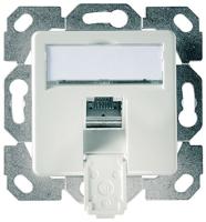 j00020a0505 Telegartner Telegartner Data Series, Angled Cat6a 1 Way RJ11, RJ12, RJ45 Outlet,With Shielded Shield Type