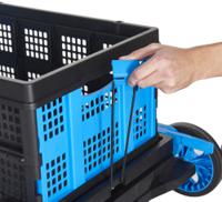 259-5115 RS PRO Foldable Folding Trolley Plastic Platform Trolley, 1000 x 600 x 1070mm, 70kg Load
