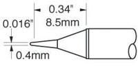 sttc-145p Metcal STTC 0.4 mm Conical Soldering Iron Tip for use with MX-H1-AV, MX-RM3E