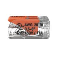 221-612 WAGO 221 Series Lever Connector, 2-Way, 41A, 20 → 10 AWG Wire, Cage Clamp Termination