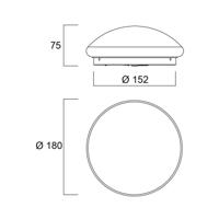 43425 Sylvania LED Bulkhead Light, 6 W, 220-240 V, IP44