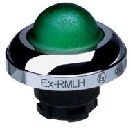 ex-rmlhgn Schmersal EX-RMLH Series Green Illuminated Momentary Push Button Head, 22.3mm Cutout, IECEx