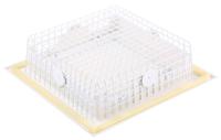 185-4707 RS PRO White Aluminium Vent Grille, Eggcrate Slat, 200 x 200mm