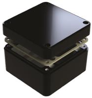 487-121208e-68 Deltron 486 Series Black Aluminium Enclosure, IP68, 120 x 120 x 80mm