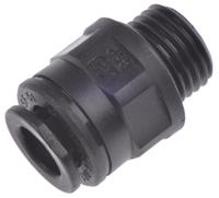 pm010812e John Guest PM Series Straight Threaded Adaptor, G 1/4 Male to Push In 8 mm, Threaded-to-Tube Connection Style