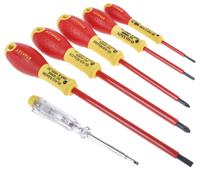 0-65-443 Stanley  Pozidriv; Slotted Insulated Screwdriver Set, 6-Piece