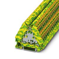 1070018 Phoenix Contact  PTRVB Series Green/Yellow, 1.5mm², 4-Level, Push In Termination
