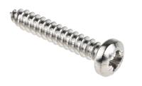 521-636 RS PRO Plain Stainless Steel Pan Head Self Tapping Screw, N°8 x 1in Long 25mm Long