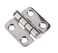 n6-4e-422-24 Southco Gloss Stainless Steel Butt Hinge, Screw Fixing, 38mm x 38.2mm x 9mm