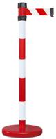 174-5907 RS PRO Red & White Steel Retractable Barrier, 2m, Red, White Tape